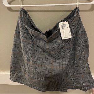 Plaid Skirt w/ Slit